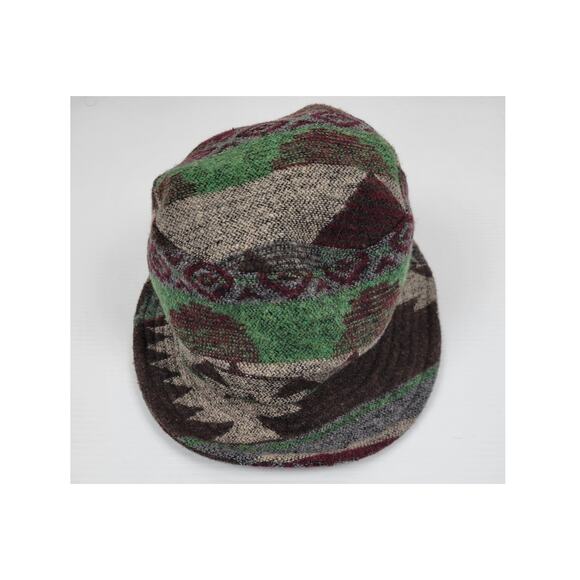 Ruth & Boaz Wool Blend Aztec Unisex One Size Sun‎ Bucket Hat Brown Green - Picture 2 of 9